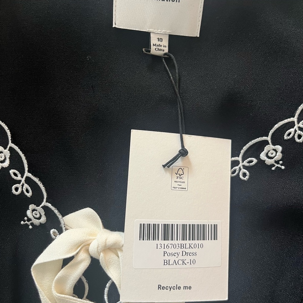 Reformation Posey NWT black mini dress - Picture 3 of 3